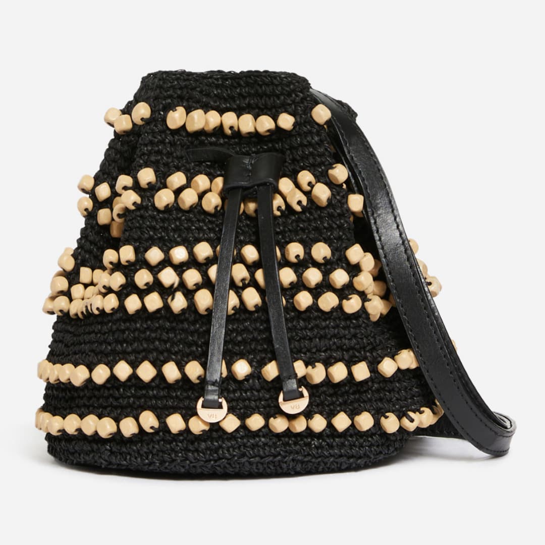 Sac Bourse Avec Perles en Bois - Noir - Femme - Vanessa Bruno